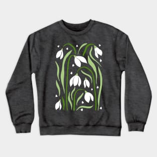 Snow Drops Flowers Crewneck Sweatshirt